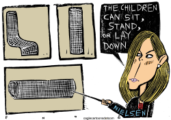 KIRSTJEN NIELSEN AND CAGES by Randall Enos