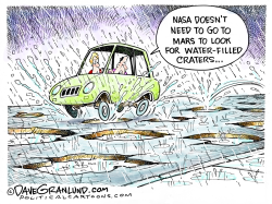 WATER FILLED CRATERS by Dave Granlund
