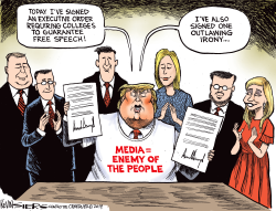 TRUMP AND COLLEGE FREE SPEECH by Kevin Siers