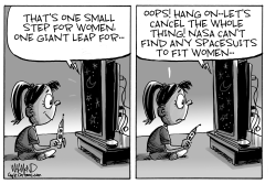 One small step for women by Dave Whamond