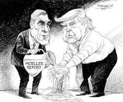 TRUMP WASHES HIS HANDS OF MUELLER by Petar Pismestrovic
