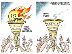 SPECIAL OLYMPICS FUNDING CUT by Dave Granlund