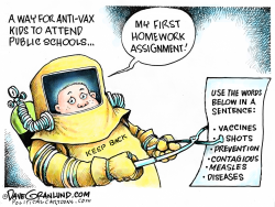 ANTIVAX KIDS AND SCHOOL by Dave Granlund
