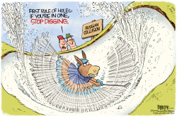 RUSSIAN COLLUSION HOLE by Rick McKee