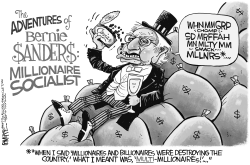 Bernie Sanders Millionaire Socialist by Rick McKee