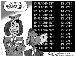 Impeachment Delayed - Pelosi by Bob Englehart