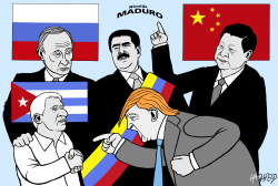 MADURO FANS WITH TRUMP by Rainer Hachfeld