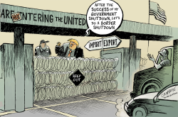 CLOSING THE MEXICO BORDER by Patrick Chappatte