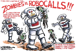 Zombies vs Robocalls by Jeff Koterba