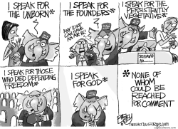 Speaker for the Speechless by Pat Bagley
