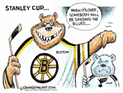 STANLEY CUP BRUINS VS BLUES by Dave Granlund