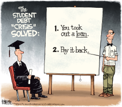 STUDENT LOAN CRISIS by Rick McKee