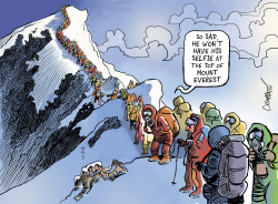 AS SEEN FROM MT EVEREST by Patrick Chappatte