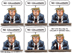 TRUMP ON COLLUSION by Kevin Siers