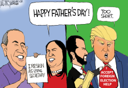TRUMP AND SANDERS FATHER'S DAY by Jeff Darcy