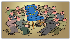 EU TUG OF WAR by Arend Van Dam