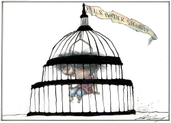 MIGRANT CHILD HELD IN CAPITOL DOME CAGE by Dale Cummings