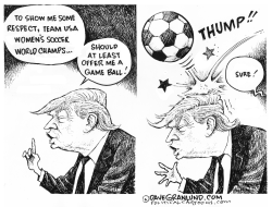 Trump and US Women's Soccer Champs by Dave Granlund