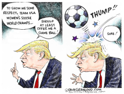 TRUMP AND US WOMEN'S SOCCER CHAMPS by Dave Granlund