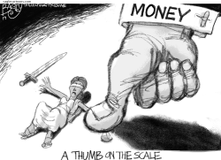 Thumb on the Scale by Pat Bagley