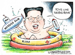 KIM SUBS AND NUKE MISSILES by Dave Granlund