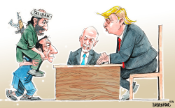 Trump Imran meeting by Sabir Nazar