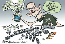 GUN VIOLENCE HATE LUBRICANT by Mike Keefe
