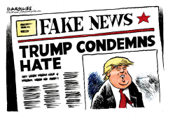 TRUMP CONDEMNS HATE by Jimmy Margulies