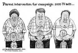 Parents and Campaign 2020 TV by Dave Granlund