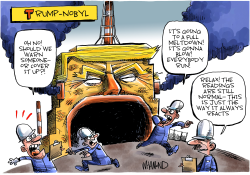 TRUMPNOBYL REACTOR MELTING DOWN by Dave Whamond