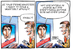 TRUDEAU APOLOGY by Dave Whamond