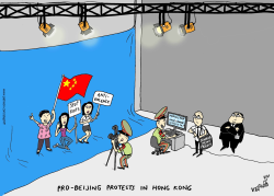 PROBEIJING PROTESTS IN HONG KONG by Stephane Peray
