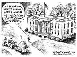 Farmers and Trade War impact by Dave Granlund