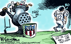 LUCK RETIRES by Milt Priggee