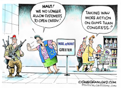 WALMART NO OPEN CARRY by Dave Granlund