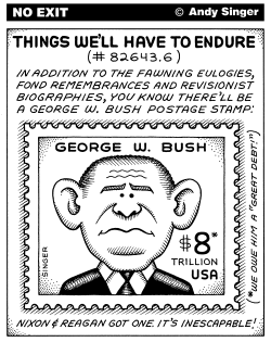 BUSH POSTAGE STAMP by Andy Singer
