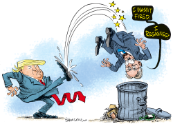 BOLTON FIRED by Daryl Cagle