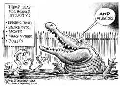 Border security and alligators by Dave Granlund