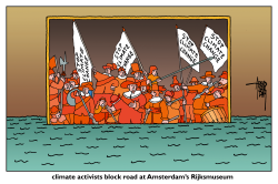 ACTIVISTS AT RIJKSMUSEUM AMSTERDAM by Arend Van Dam