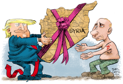 TRUMP HANDS SYRIA TO PUTIN by Daryl Cagle