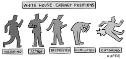 WHITE HOUSE CABINET STAGES by Peter Kuper