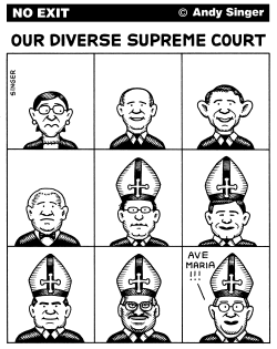 CATHOLIC COURT by Andy Singer