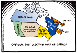 POST ELECTION MAP OF CANADA by Ingrid Rice