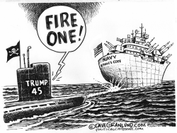 Trump vs Navy ethics code by Dave Granlund