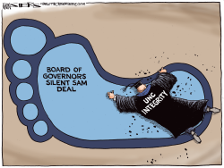 LOCAL NC SILENT SAM LEAVES HIS MARK ON UNC by Kevin Siers