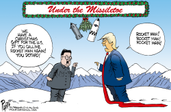 TRUMP UNDER THE MISSILETOE by Bruce Plante