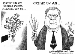 Barr vs IG report on FBI by Dave Granlund