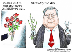 Barr vs IG report on FBI by Dave Granlund