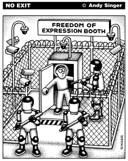 FREEDOM OF EXPRESSION BOOTH by Andy Singer
