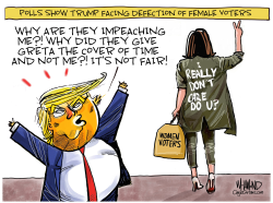 TRUMP LOSING FEMALE SUPPORT by Dave Whamond